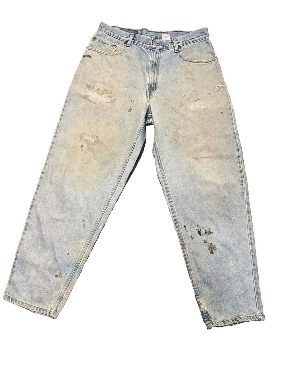VTG 2001 Levi's 560 Loose Tapered Distressed Jeans Workwear Tag 34x30 Fit 32x30